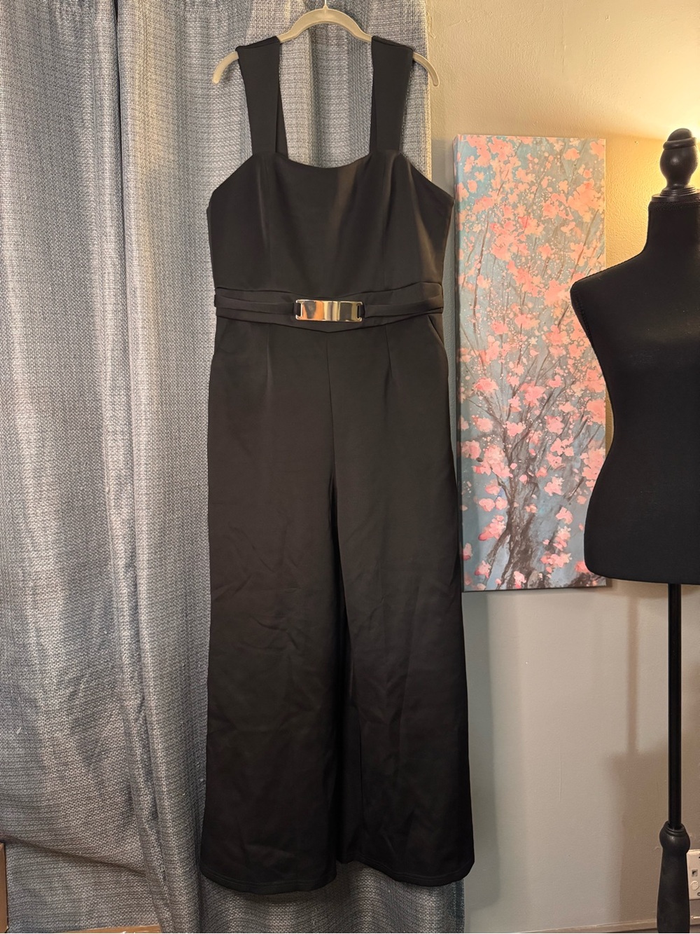 CHICME 2pc Black Wide Leg Jumpsuit with Jacket